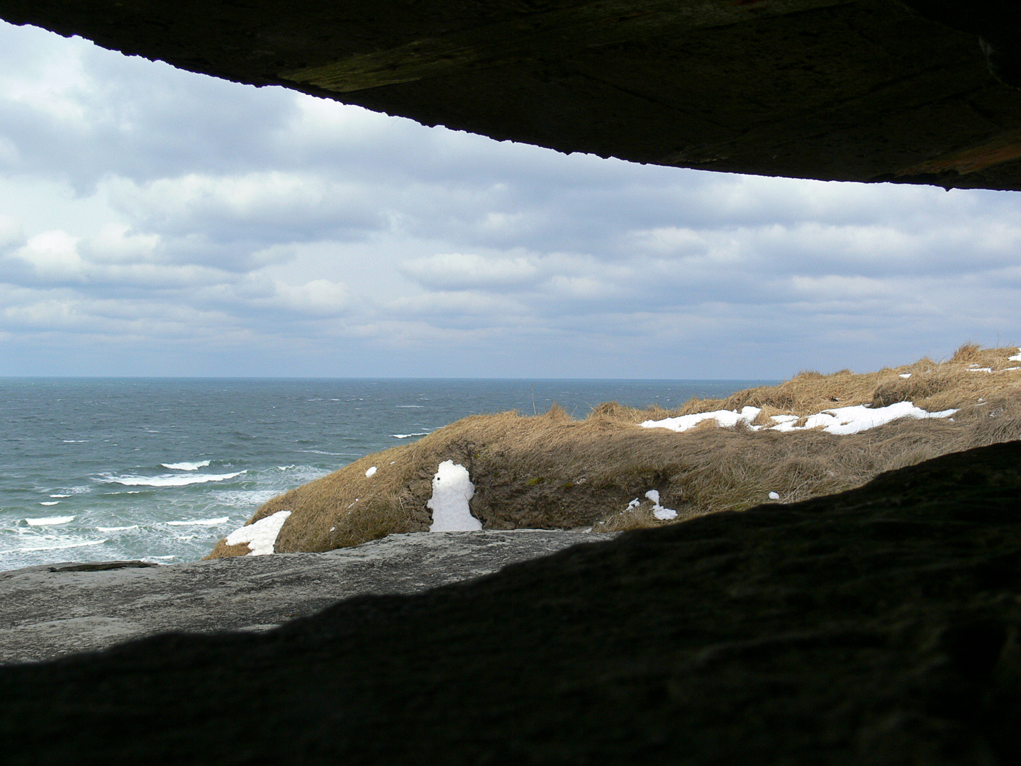 Blick aus einem Bunker am Bulbjerg