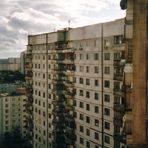 Blick aus einem Hochhaus