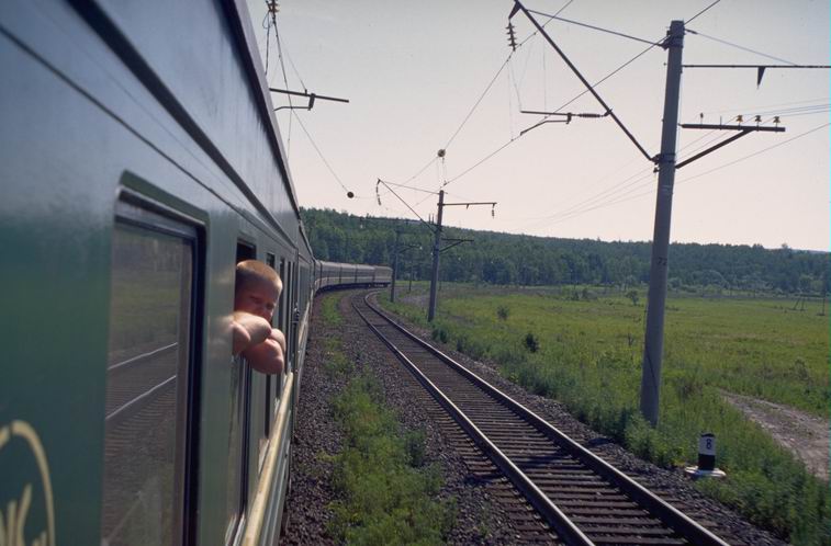 Blick aus einem Transsib-Waggon