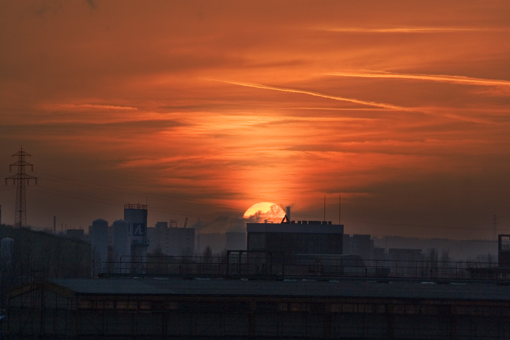 Blick aus meinem Büro gestern 17:00Uhr