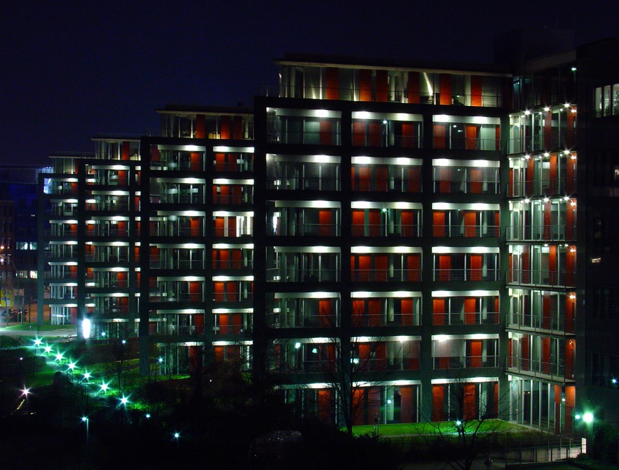 Blick aus meinem Fenster in die Nacht