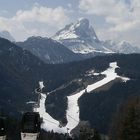 Blick aus St. Vigil und die Piste ERTA