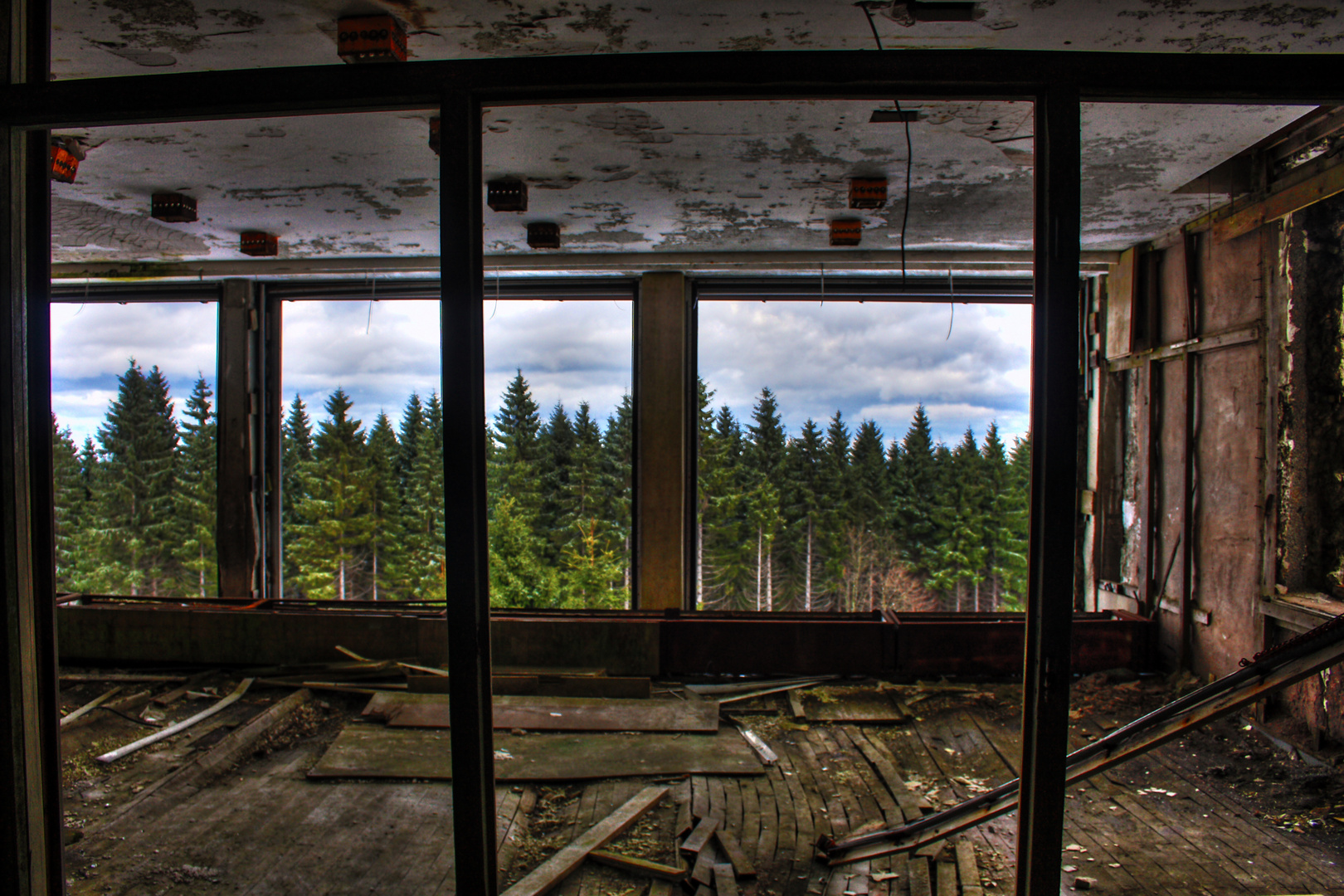 Blick aus Ulbricht´s Schlafzimmer in seiner Nobelherberge in Oberhof