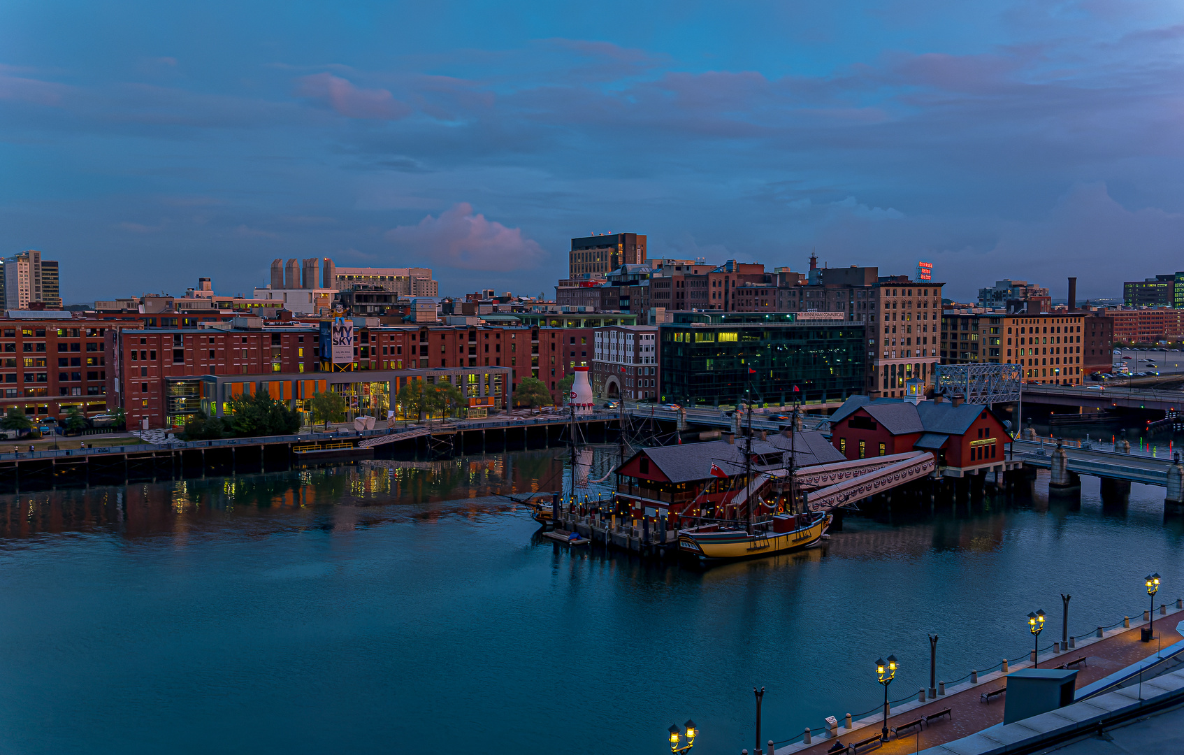 Blick aus unserem Hotel in Boston