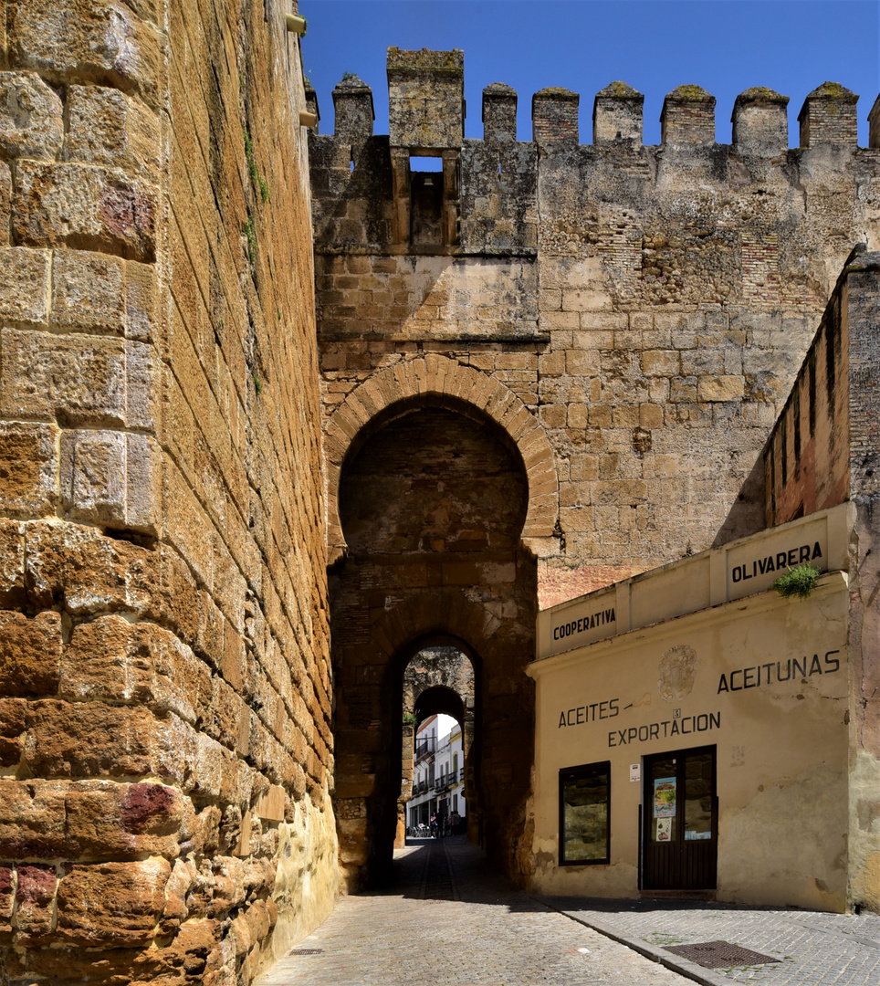 Blick durch das  Stadttor  von Carmona (Andalusien)