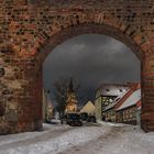 Blick durch das Töpfertor in Templin