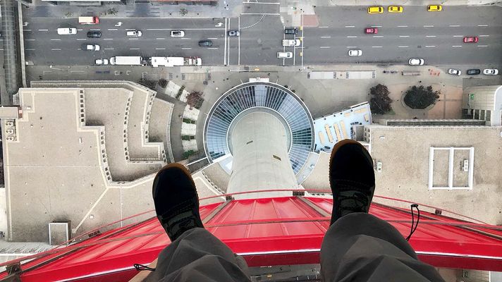 Blick durch den Glasboden