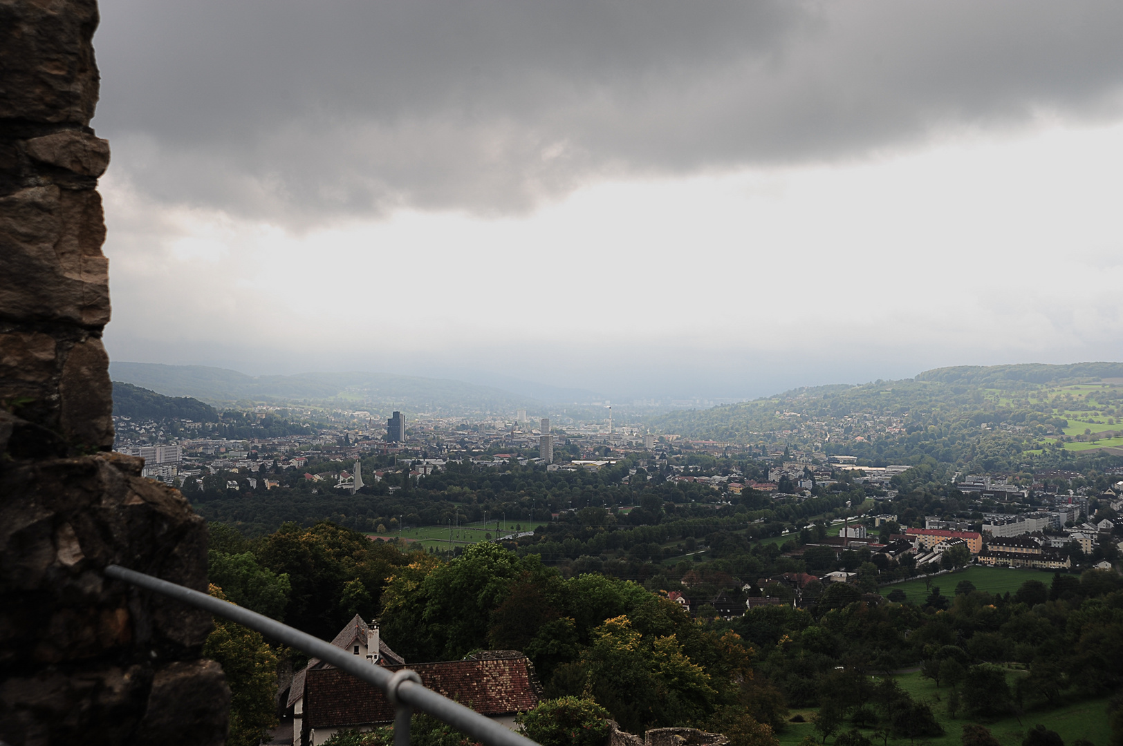 Blick durch den Regen