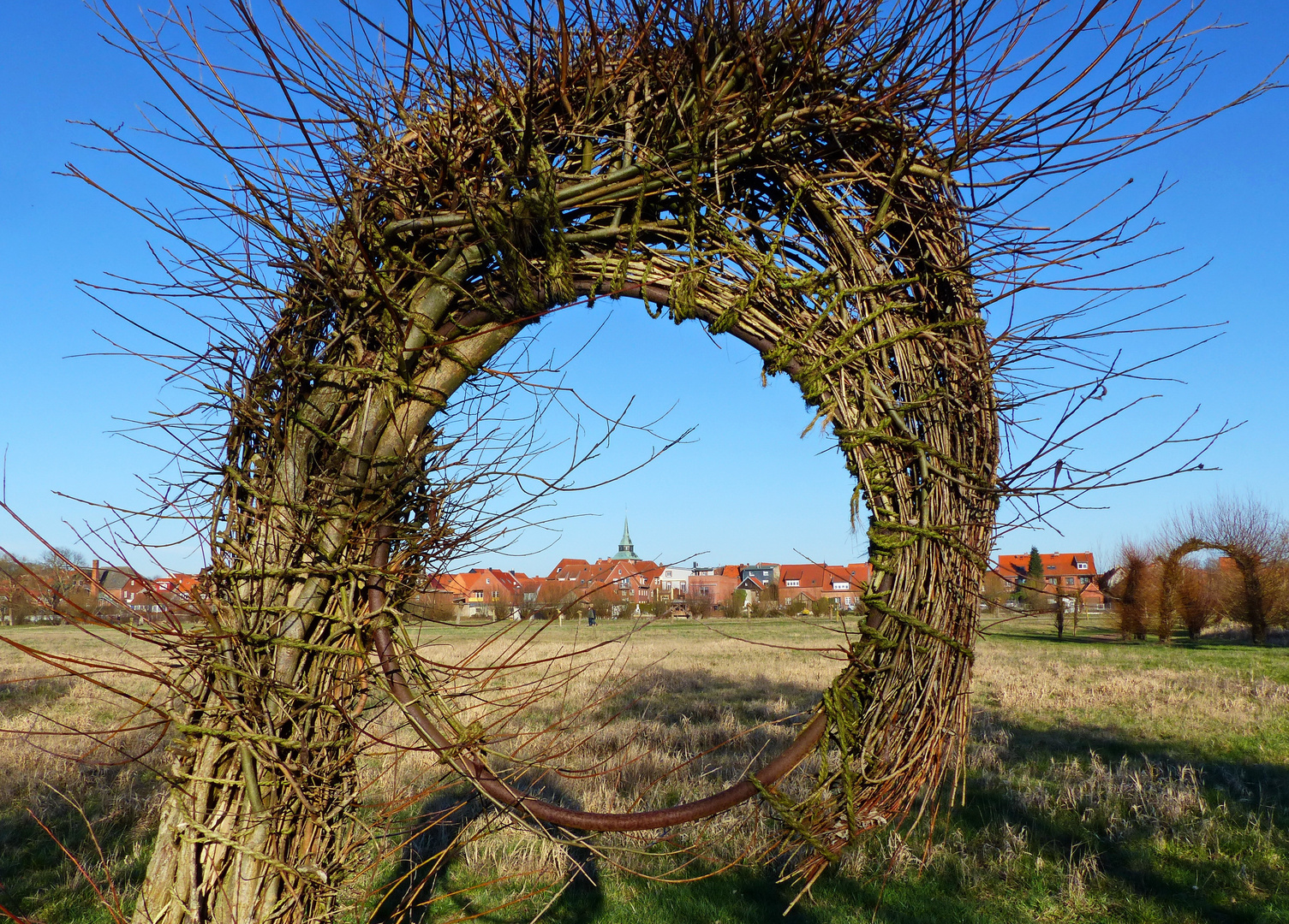 Blick durch den Weidenkranz