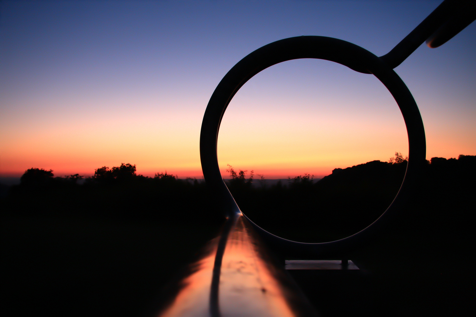 Blick durch die Brille bei Hülben