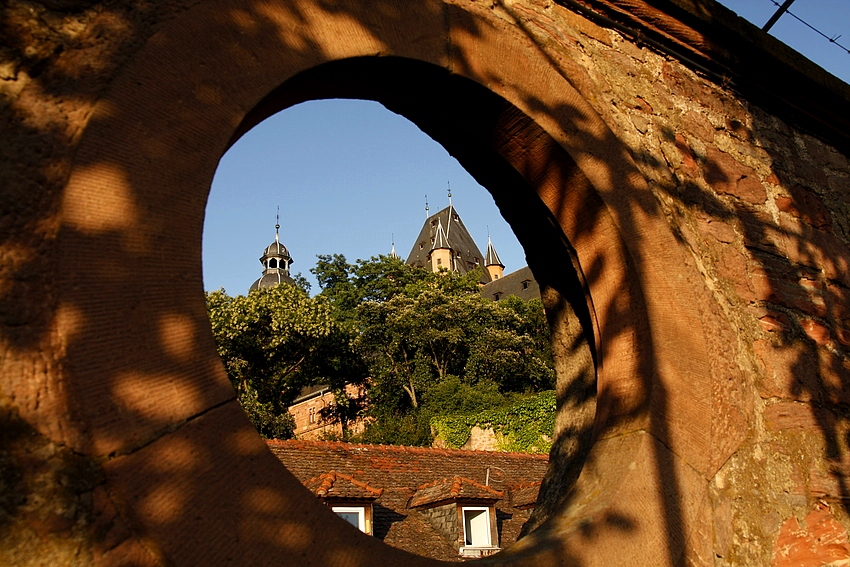 Blick durch die Schlossmauer...