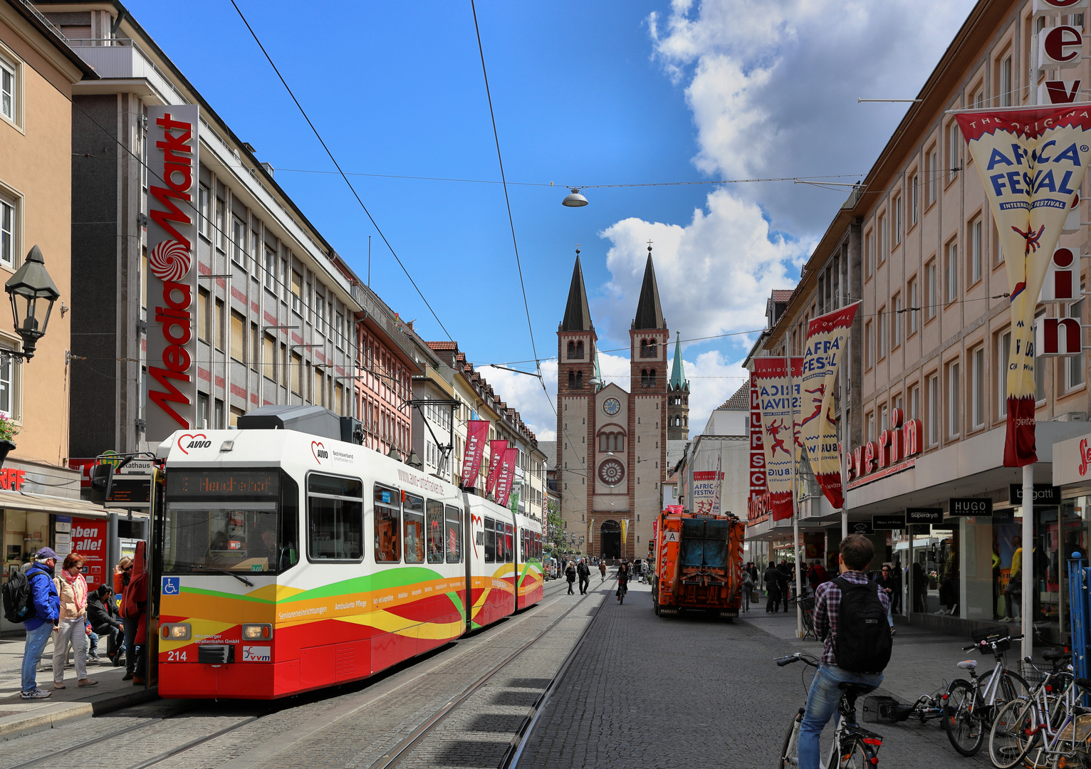 Blick durch die Würzburger Domstraße