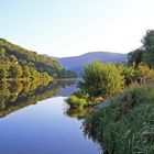 Blick Elbestau abwärts Richtung Usti nad Labem bei großartiger Spiegelung