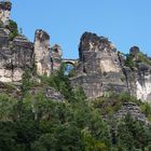 Blick empor zur Basteibrücke