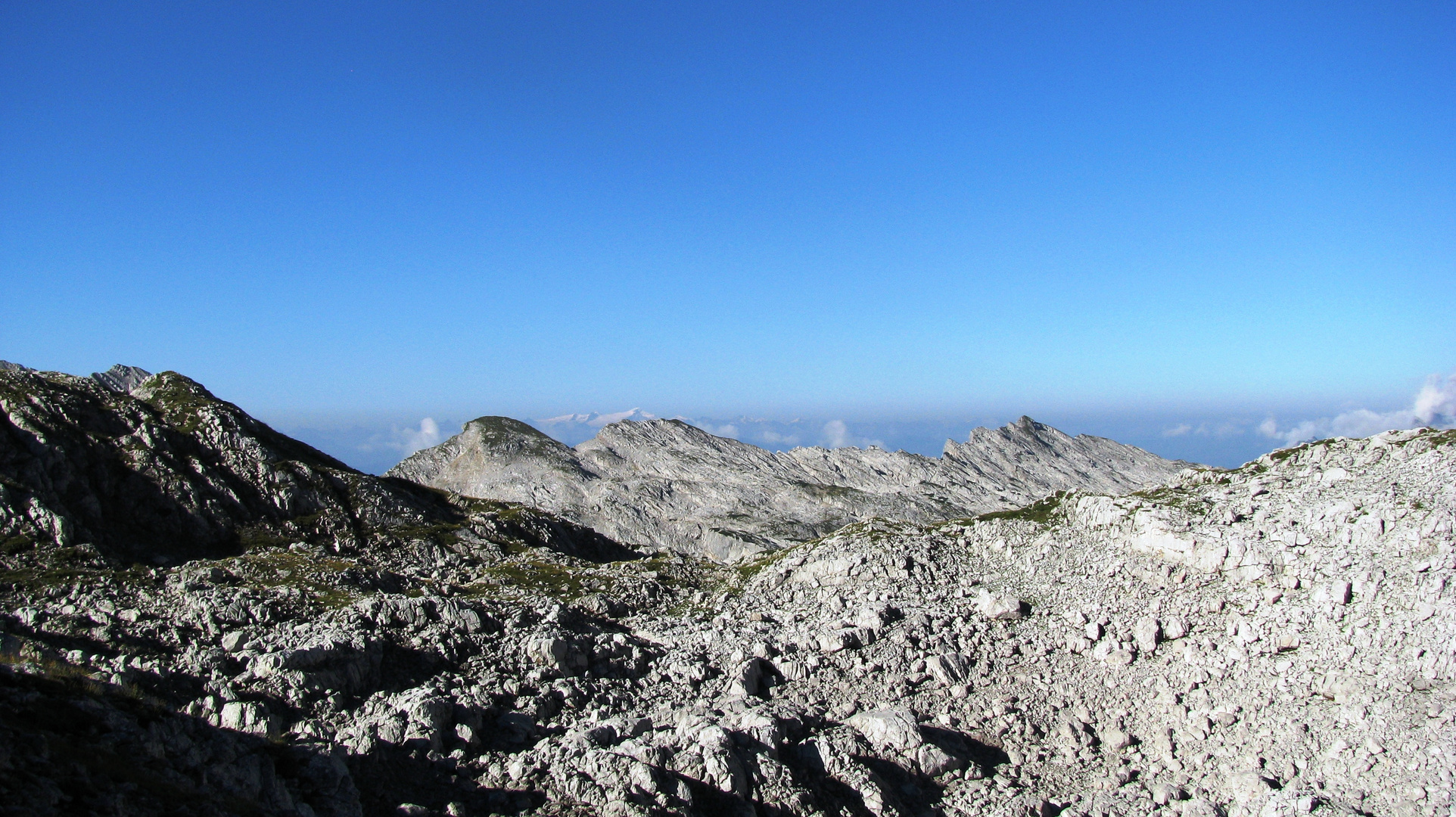 Blick heute Morgen ins Steinerne Meer...