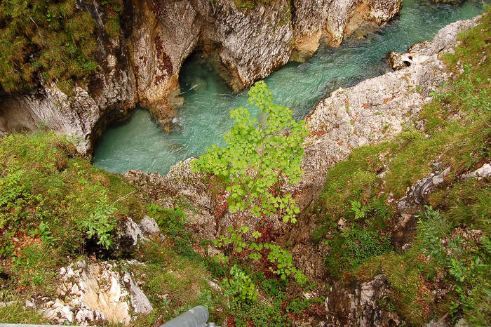 Blick hinab in die Klamm