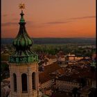 Blick hinab in die Stadt