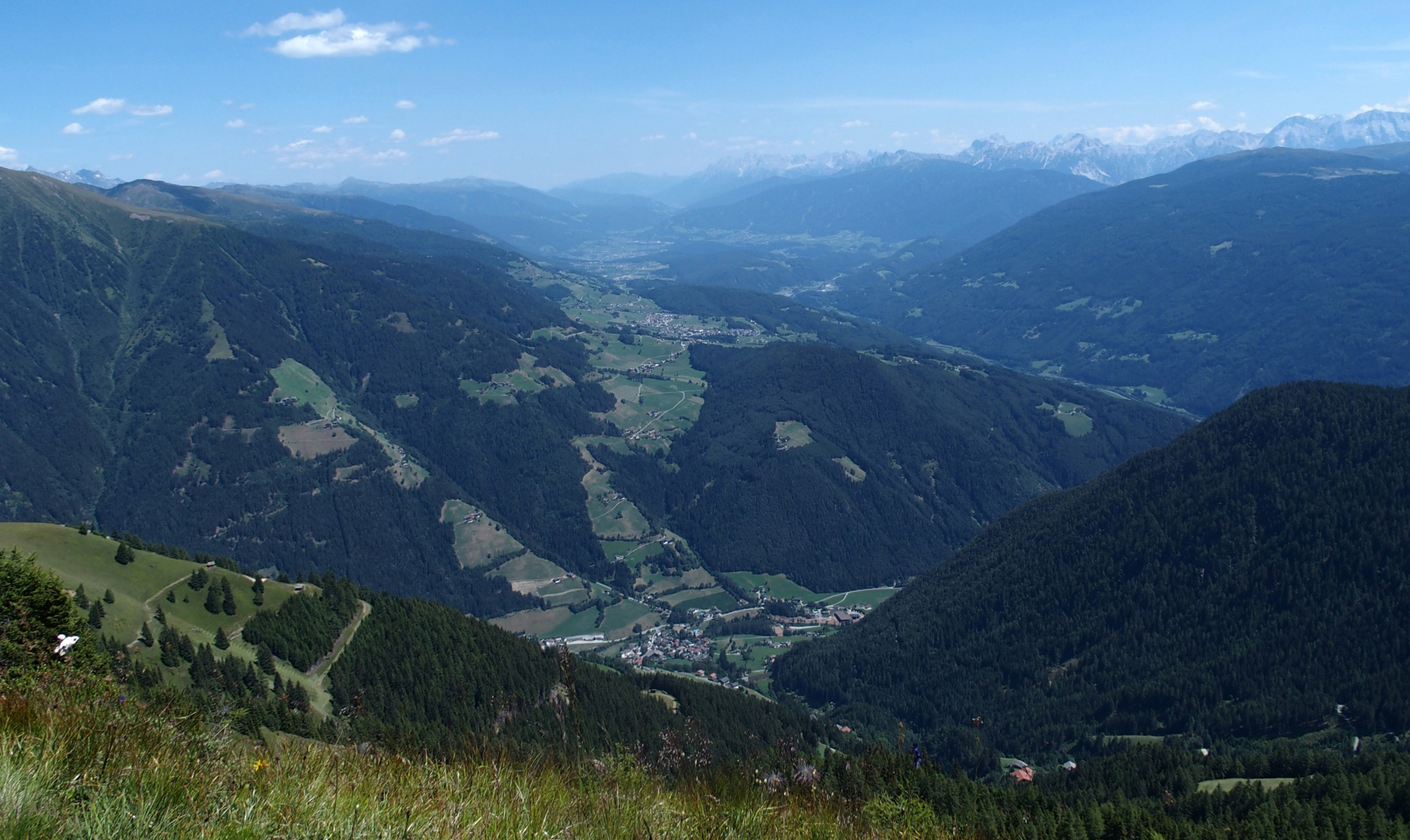 Blick hinab ins Pustertal