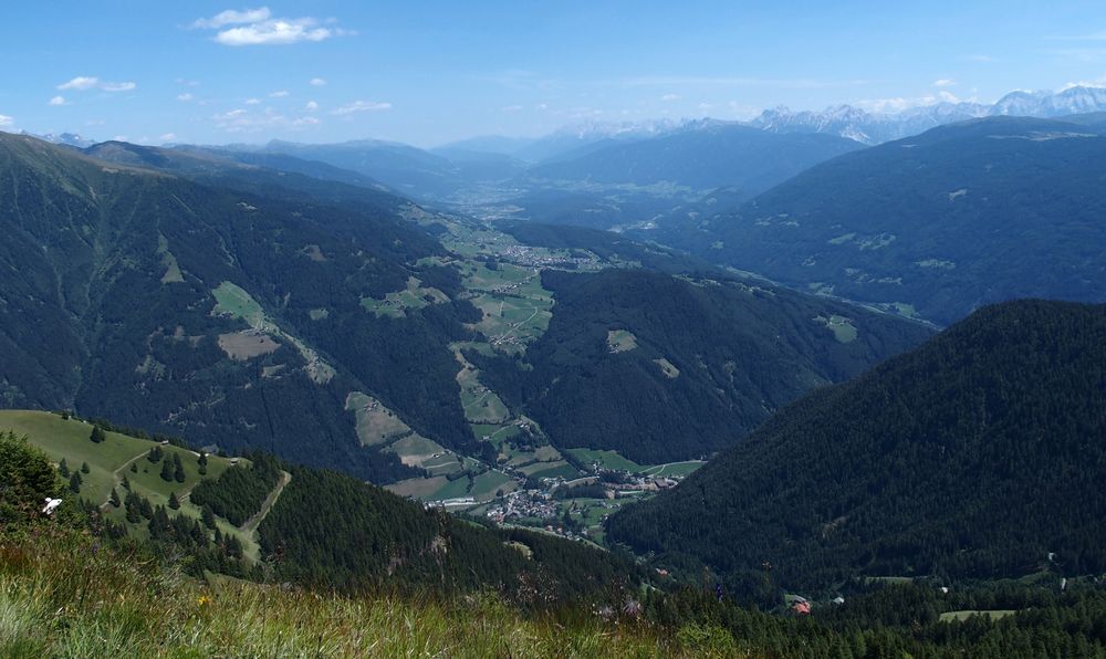 Blick hinab ins Pustertal