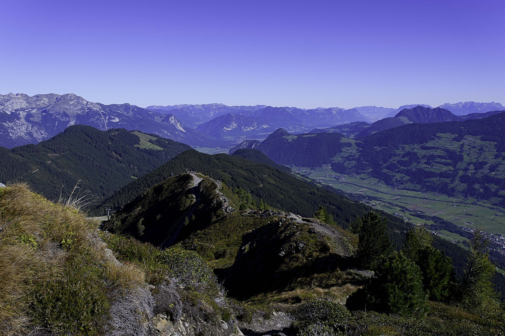 Blick hinab ins Zillertal