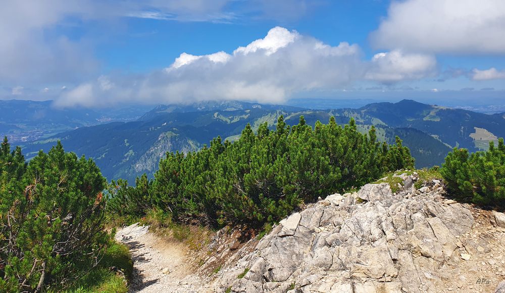 Blick hinab vom Imberger Horn