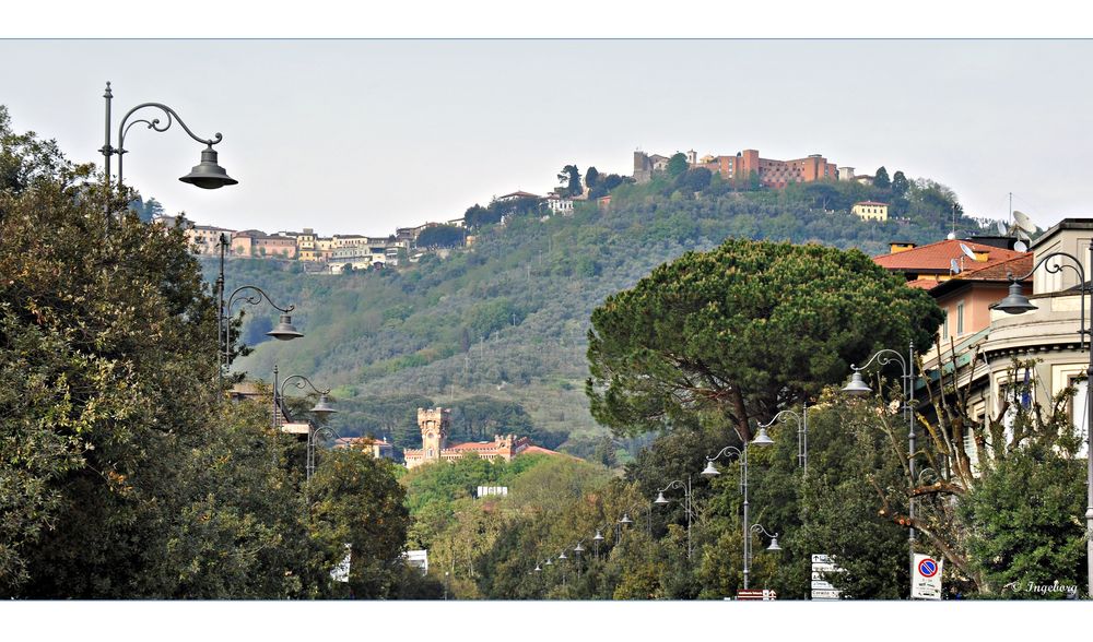 Blick hinauf nach Montecatini Alto