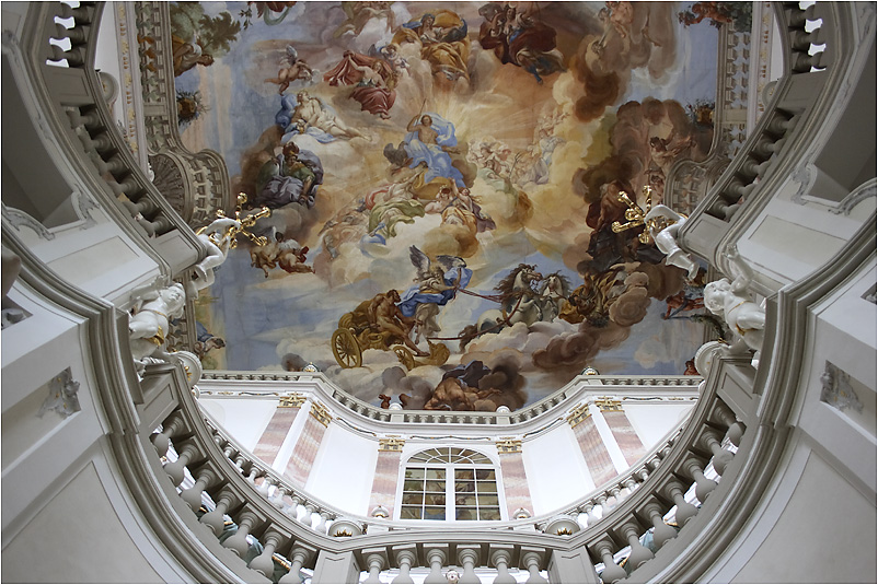 Blick hinauf zum "olympischen Götterhimmel"