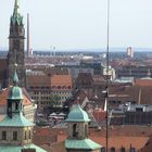 Blick im Sommer von der Nürnberger Burg über die City
