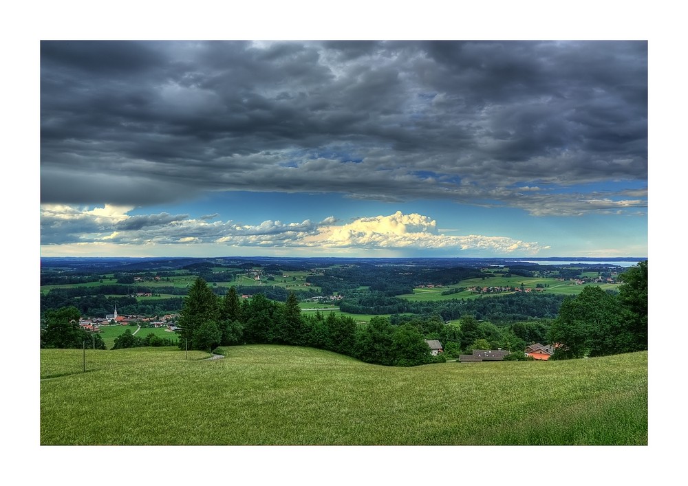 Blick in Chiemgau vom Sagberg bei Frasdorf