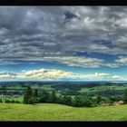 Blick in Chiemgau vom Sagberg bei Frasdorf Panorama