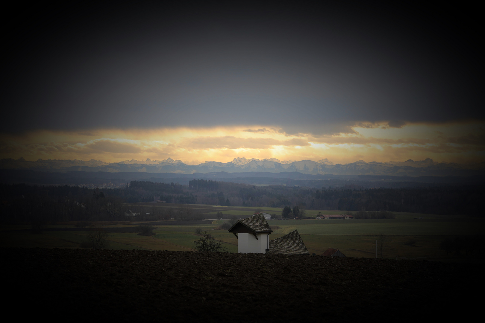 Blick in das Alpenvorland - Hommage an meine alte und jetzt wieder neue Heimat (:-))