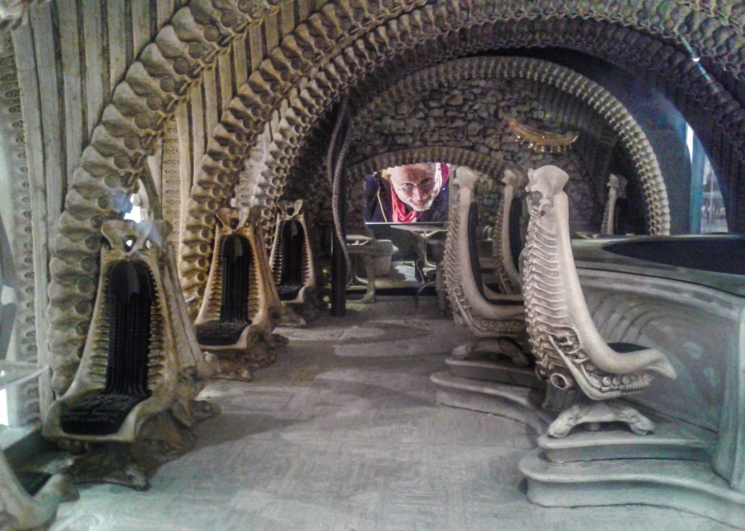 Blick in das Cafe von H.R.Giger