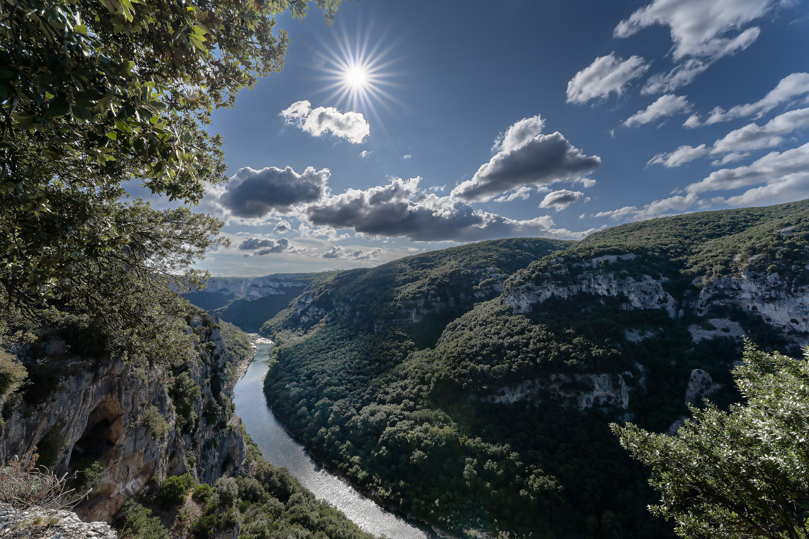 Blick in das Tal der Ardêche