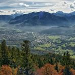 Blick in den Bad Reichenhaller Talkessel vom Hochstaufen