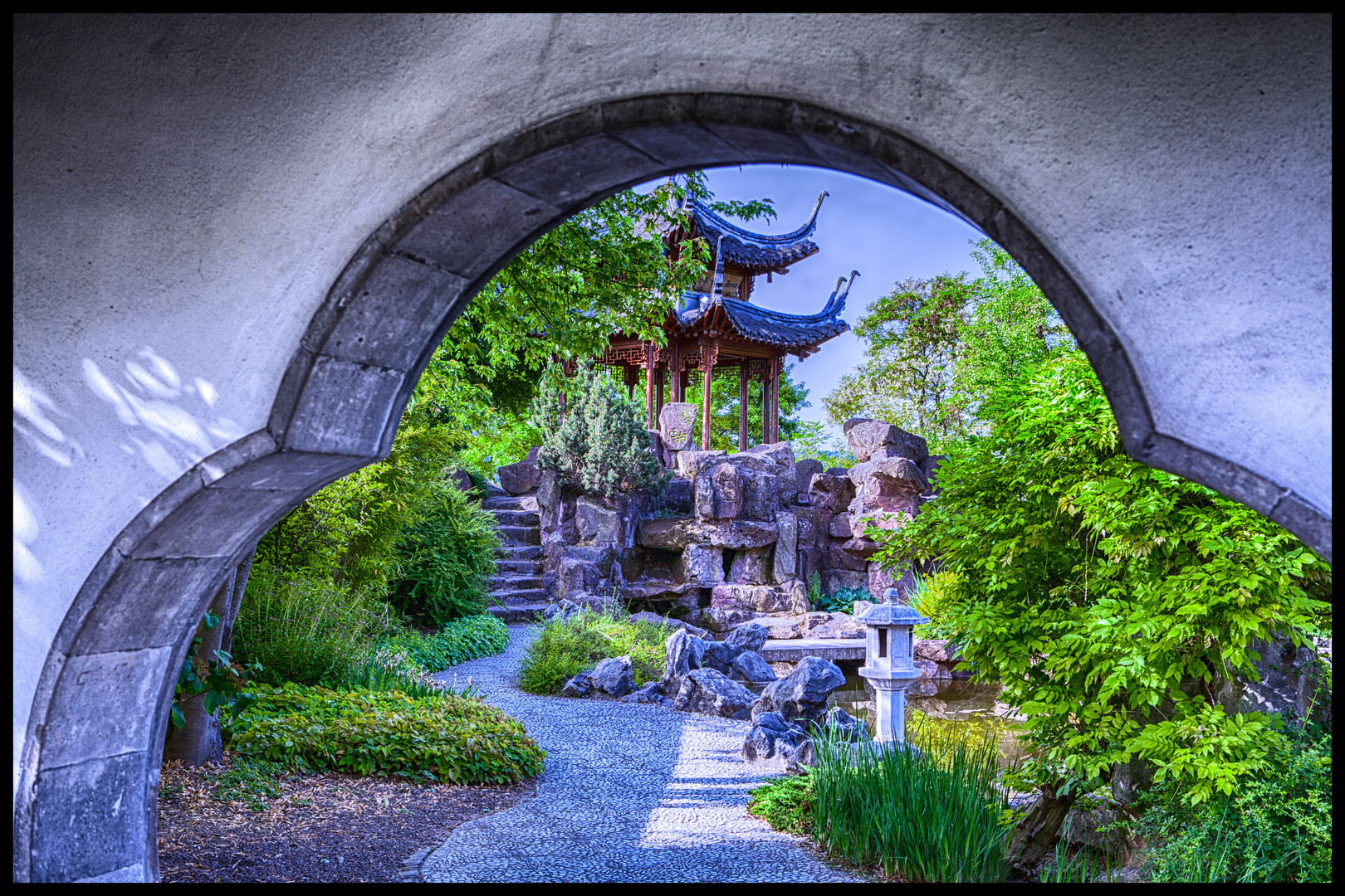 Blick In Den Chinesischen Garten Stuttgart Foto Bild