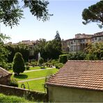 Blick in den Garten des Palazzo Pfanner-Controni