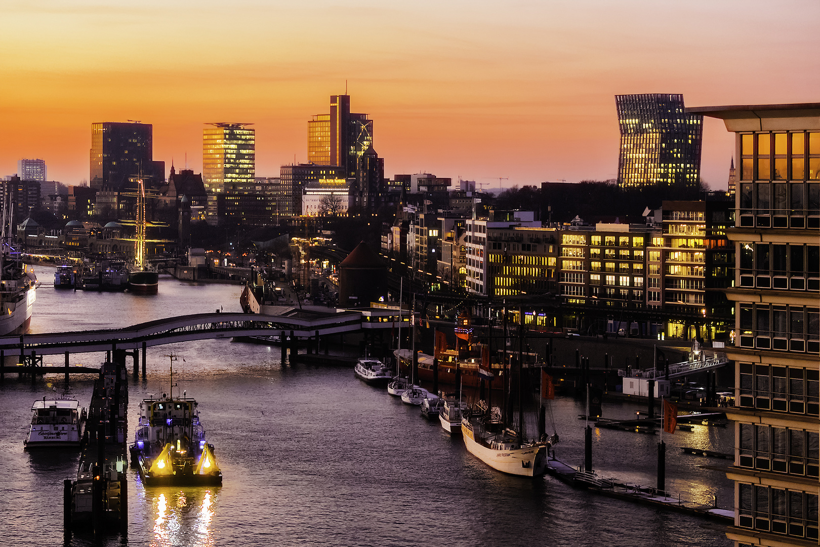 Blick in den Hamburger Hafen