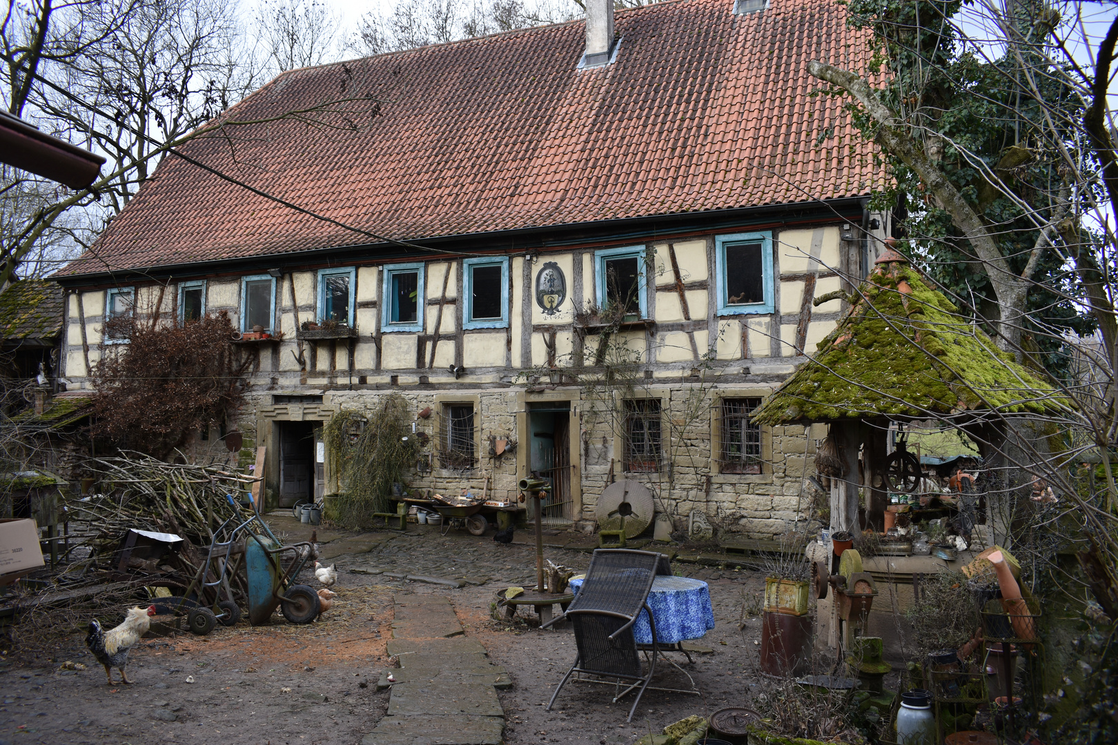 Blick in den Innenhof der Raußmühle