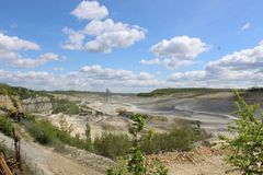 Blick in den Kalksteinseinbruch von Rüdersdorf