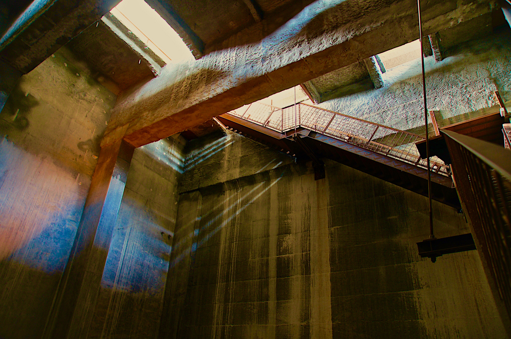 Blick in den Kohlenbunker...