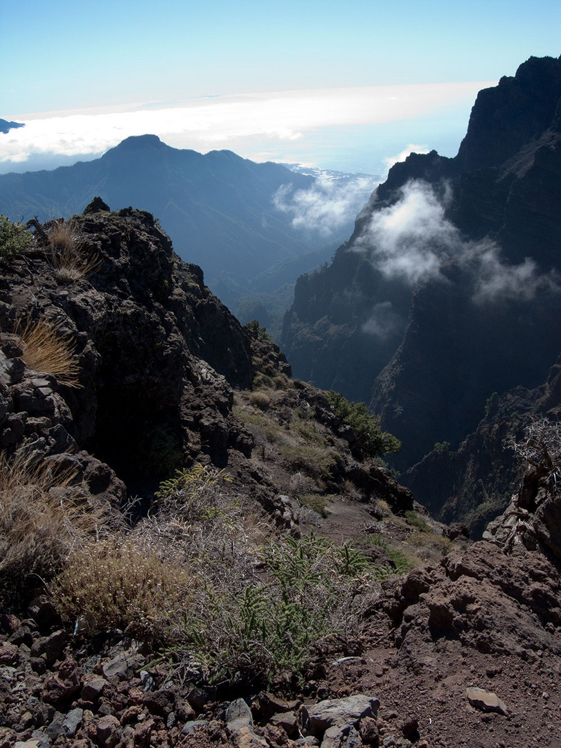 Blick in den Nationalpark Caldera de Taburiente auf der Insel La Palma