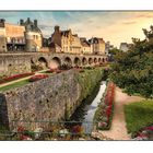 Blick in den Schlossgarten von Vannes