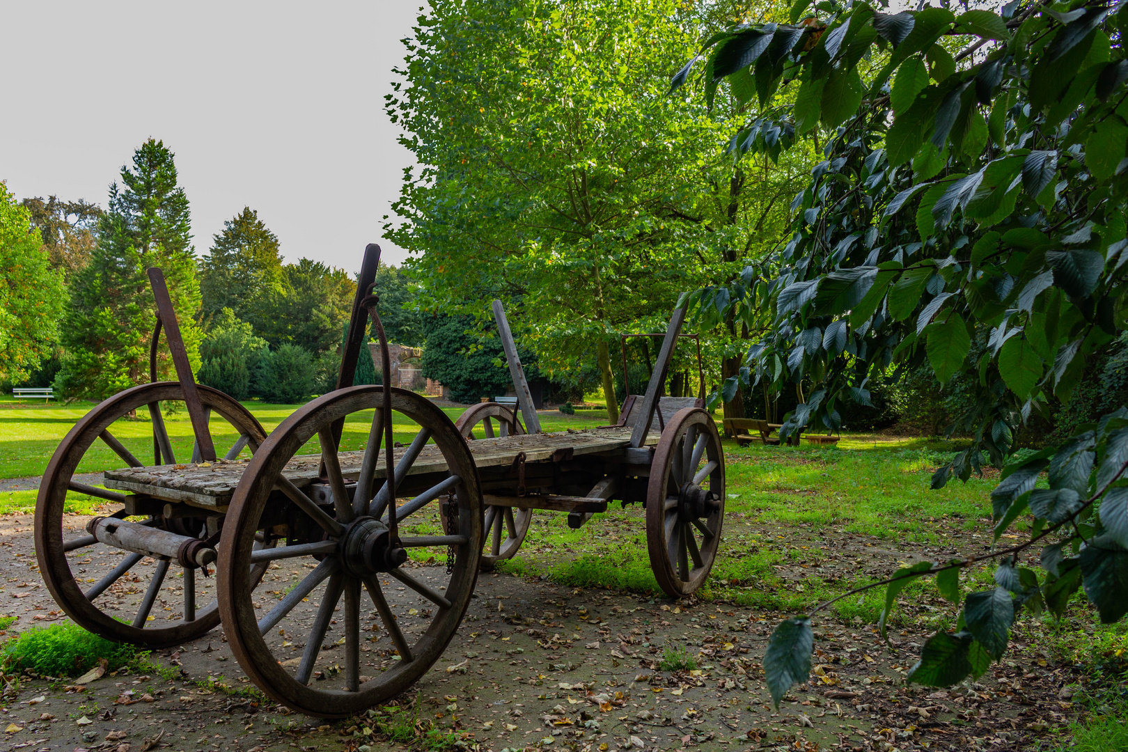 Blick in den Schlosspark Veltheimsburg-Bebertal