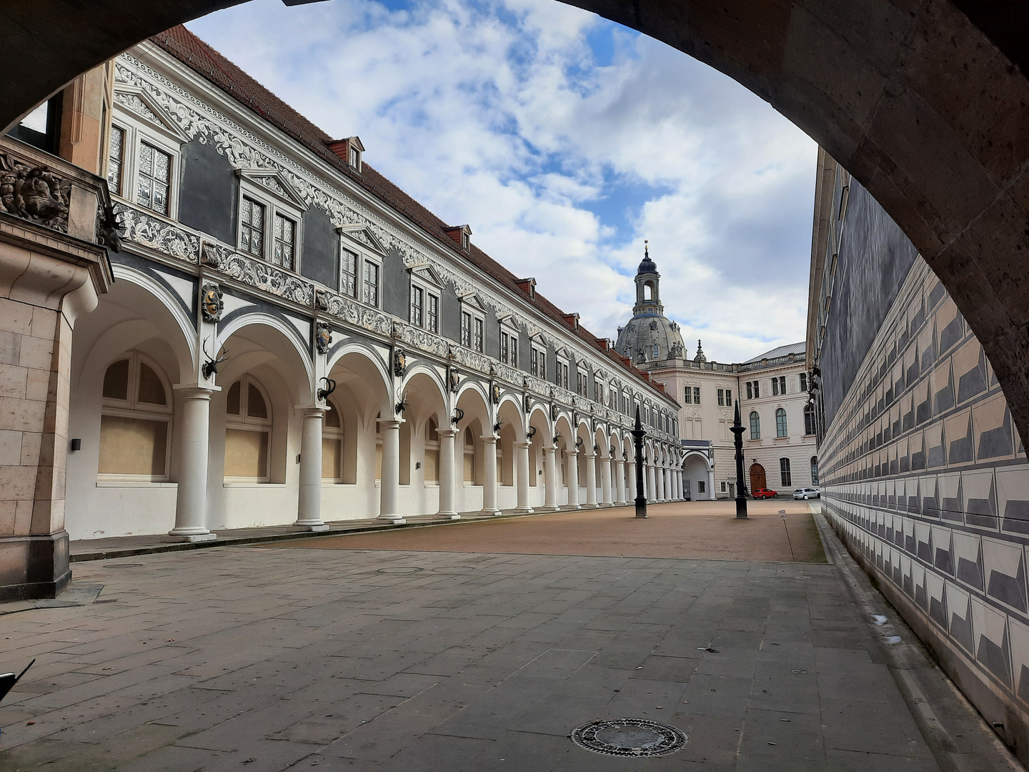 Blick in den Stallhof (Dresdner Schloß)