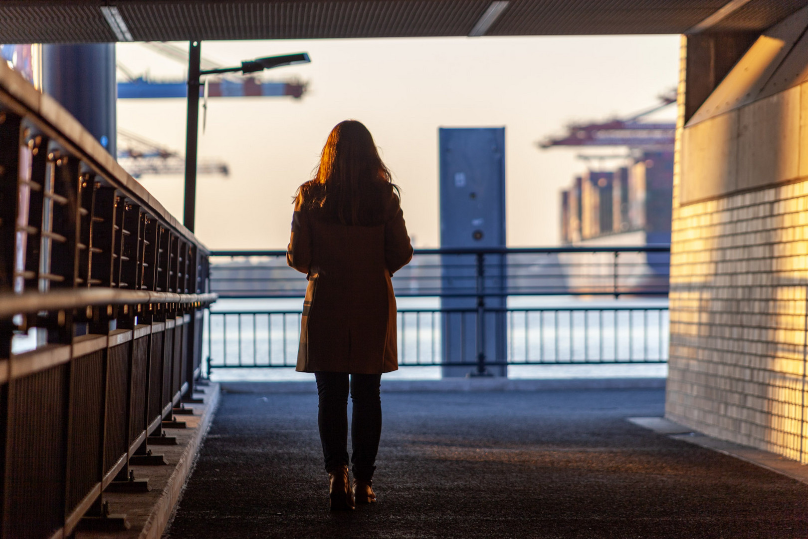 Blick in den Waltershofer Hafen