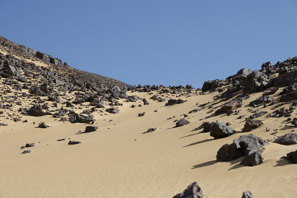 Blick in der Schwarzen wüste bei Bahariya