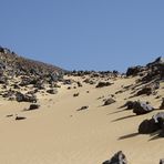 Blick in der Schwarzen wüste bei Bahariya