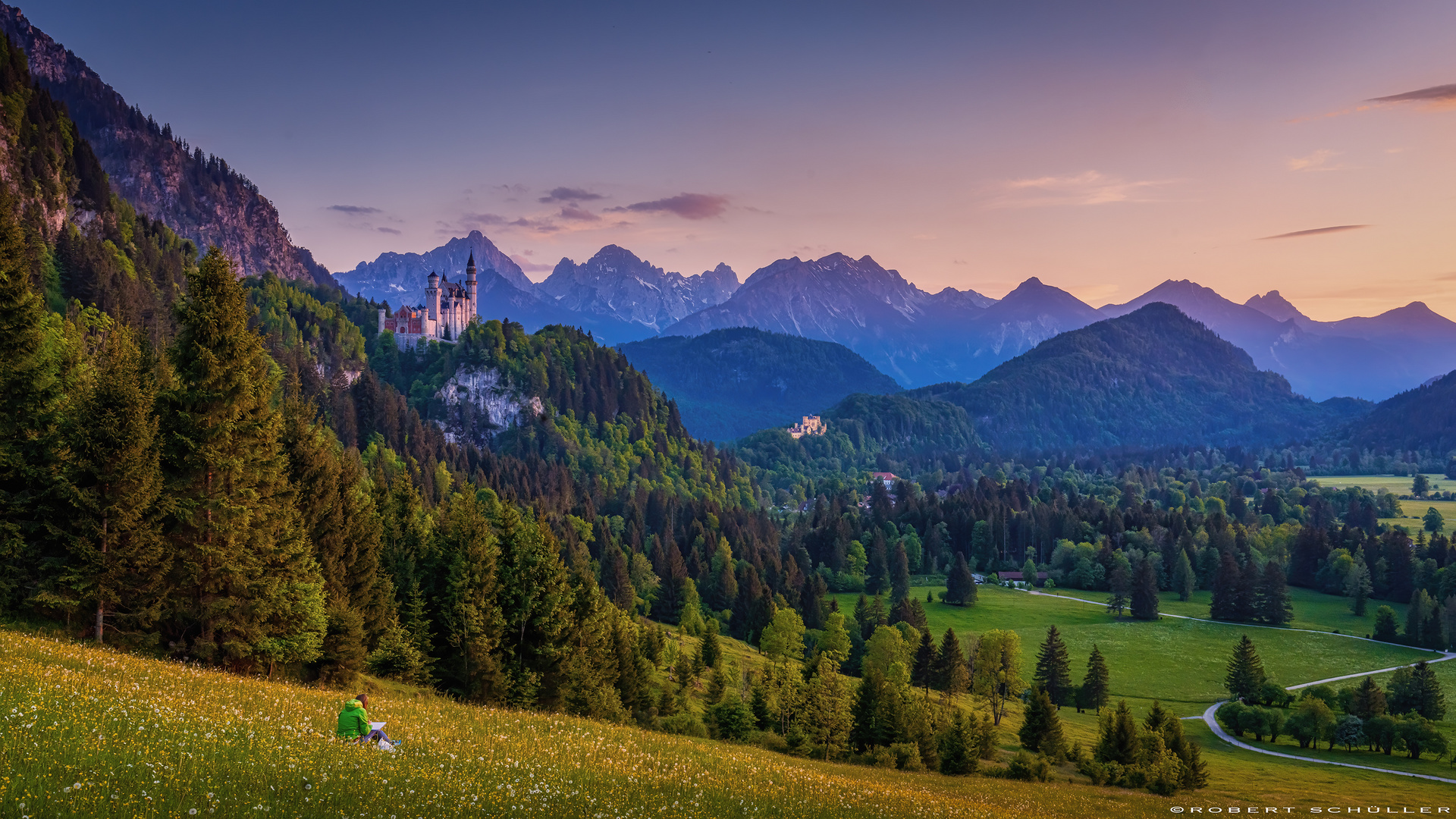 Blick in die Ammergauer Alpen.