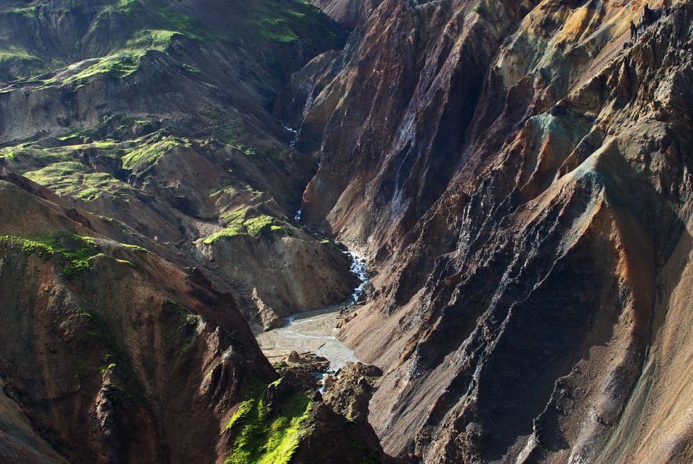 Blick in die Caldera des Torfajökull, Landmannalaugar, Island