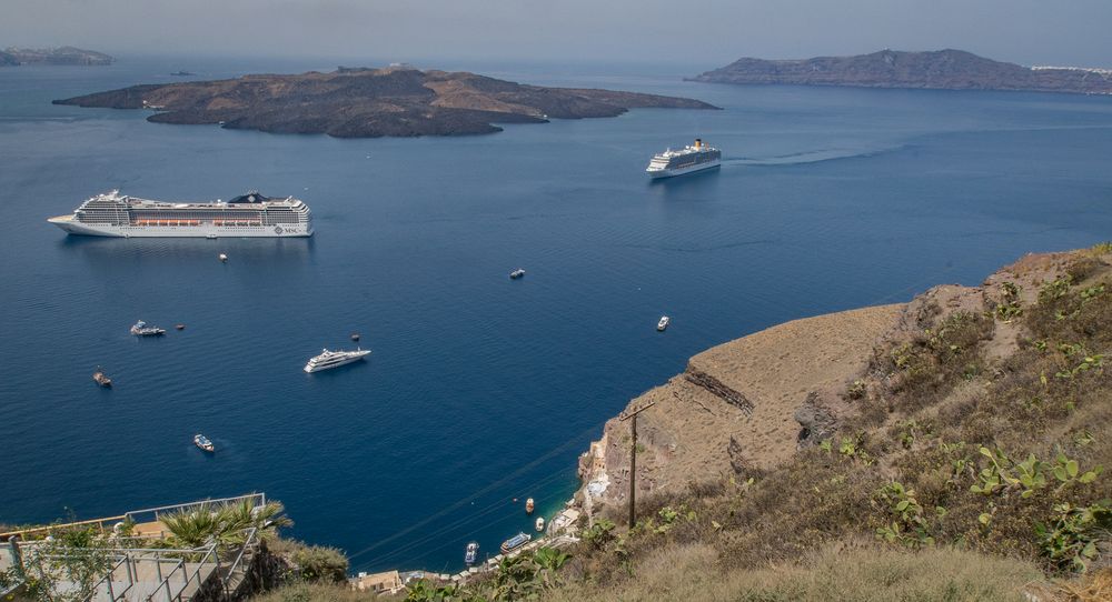 Blick in die Caldera - Fira/Santorin